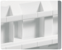 Generous space underneath DIN rail section Generous space underneath DIN rail section