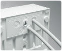 Pre-moulded cable knock out Pre-moulded cable knock out