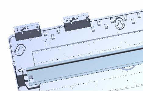 key-hole shape on DIN rail